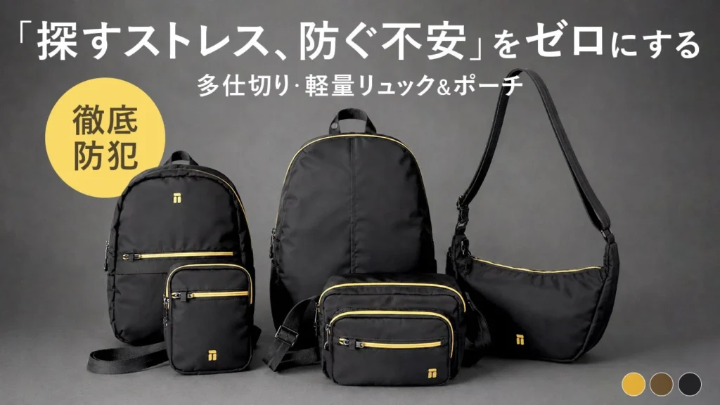 7つの防犯対策で安心！軽量かつ多機能な防犯バッグ「METODO」が登場