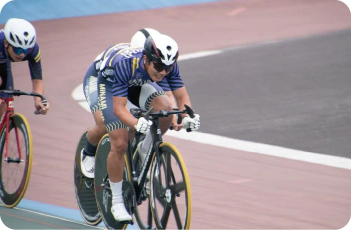 競輪場での選手