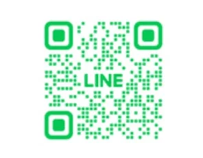 緑色のLINE公式QRコードが白い背景に表示